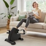Proton™ Mini Exercise Bike Pedal Exerciser – Under Desk Pedal Bike for Home Office, Portable Fitness Cycle for Legs and Arms – Adjustable Resistance, LCD Monitor, Quiet Operation