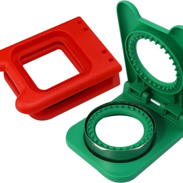 Sandwich Cutter and Sealer, Serrated Design, Stainless Steel, Makes Pocket Sandwiches (Square and Round)