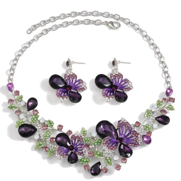 Shining Diva Fashion Necklace Jewellery Set for Women Latest Stylish Design Fancy Crystal