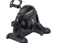 Sparnod Fitness SMB-475 Arm & Leg Mini Exercise Bike with LCD Display, Adjustable Resistance, Portable Under Desk Pedal Exerciser for Home & Office Workout, Compact Steel Frame, 120kg Capacity