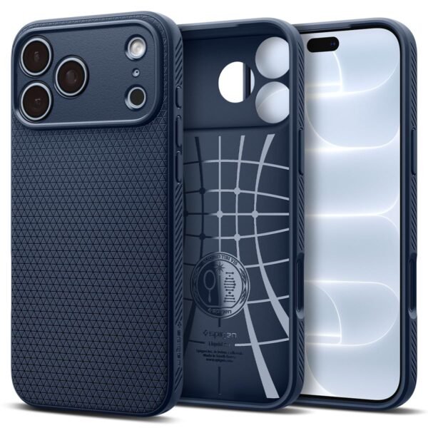 Spigen Liquid Air Case for iPhone 17/18 Pro, Navy Blue