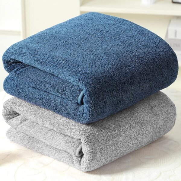 Story@Home 2 x Towels for Bath Large Size 400 GSM Microfiber, 70 x 140 CM