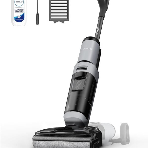 Tineco Floor ONE i5 Stretch Wet Dry Vacuum Cleaner, Vacuum & Mop in One Step, 20kpa Powerful Suction, 180° Lay-Flat Design, Anti-Tangle Design, Dual-Sided Edge Cleaning, Up to 30* Minutes Runtime