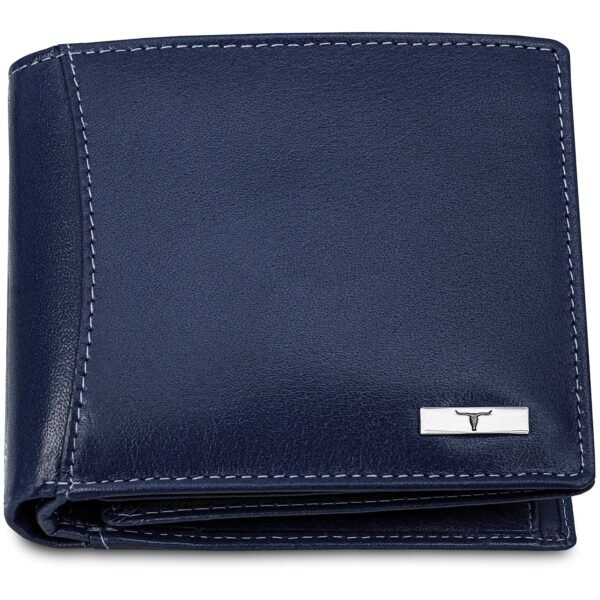 URBAN FOREST Oliver Aniline Blue Leather Wallet for Men