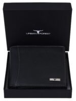 URBAN FOREST Oliver Black Leather Wallet for Men with RFID Protection