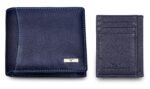 URBAN FOREST Oliver Blue Leather Wallet & Blue Card Holder Set for Men
