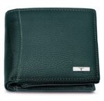 URBAN FOREST Oliver Green Leather Wallet for Men - Packed in Premium Wooden Box for Festive Gifting