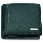 URBAN FOREST Oliver Green Leather Wallet for Men - Packed in Premium Wooden Box for Festive Gifting