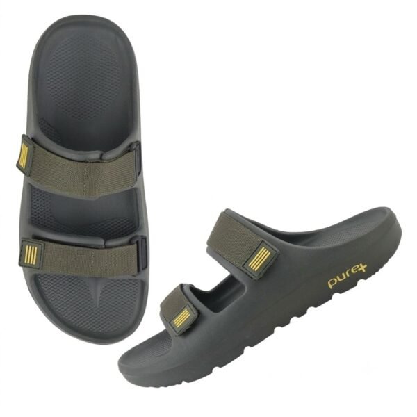 URJO mens Pure-54 Men's Sliders Lightweight Stylish Anti-skid Arch Support Durable Dailywear Slipper By Welcome Slipper