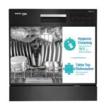 Voltas Beko, A Tata Product, 8‑Place Settings(fits up to 45 utensils) Table top Dishwasher, Suitable for All Types of Utensils (DT8B, Black) with Hygiene Wash