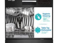 Voltas Beko, A Tata Product, 8‑Place Settings(fits up to 45 utensils) Table top Dishwasher, Suitable for All Types of Utensils (DT8B, Black) with Hygiene Wash