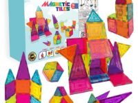 Wembley Magnetic Tiles for Kids | Magnetic Building Blocks 3 4 5 6 7 8 Years | Constructing & Creative Learning Educational Brain Toys | STEM Learning Kit Magnetic Toys for Kids - 28 Pcs,Multicolour