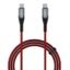 boAt Type C to C 65W Fast Charging Cable with 480 Mbps Data Transfer, Tangle-Free Cable in Premium Nylon Braided Design (Martian Red)