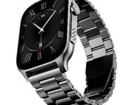 boAt Ultima Ember smartwatch with 1.96” AMOLED Display, AOD, Personalized Fitness Nudges, Functional Crown,100+ Sports Modes, Create Your Own Watchface, smartwatch for man and Woman (Steel Black)