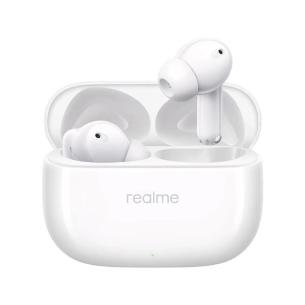 realme Buds T310 Truly Wireless in Ear Earbuds with 46dB Hybrid ANC, 360° Spatial Audio, 12.4mm Dynamic Bass Driver, Upto 40Hrs Battery and Fast Charging (Agile White)
